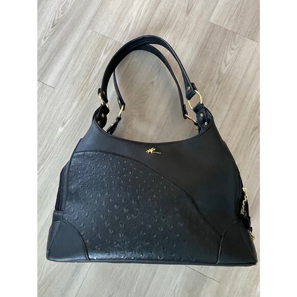 Royal Want Elegant Embossed Leather Pet Purse/Carrier for Small Pets Navy Blue - Picture 1 of 9